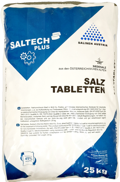 Regeneriersalz Regenit Salztabletten Wasserenthärtung Saltech+ Sa 25kg