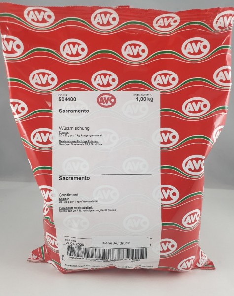 Sacramento Grillwürzung #504400 AVO 1kg