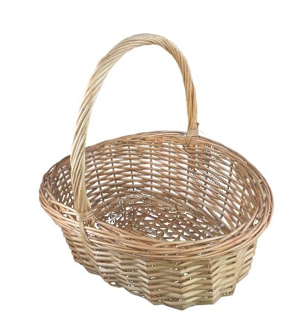 Präsentkorb Geschenkkorb Henkelkorb helle Weide groß