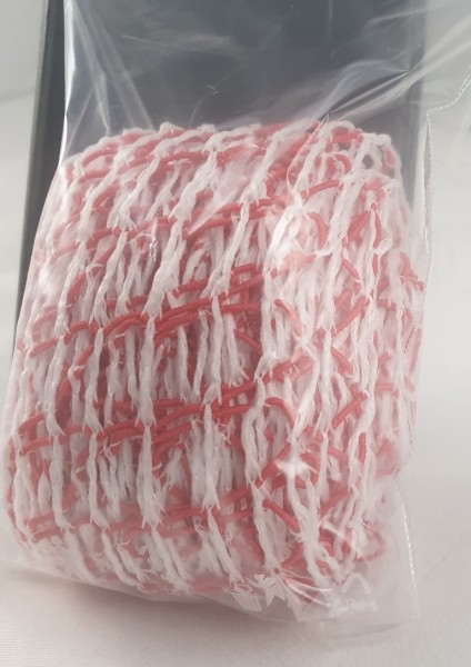 Schinkennetz rot-weiß Kal. 16 Rolle 5m
