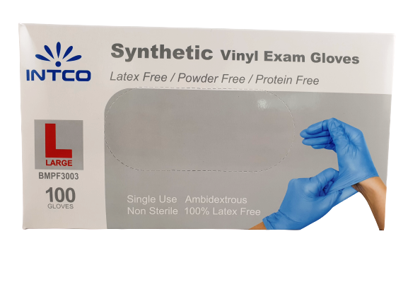 Einmalhandschuhe Nitril mit Vinylanteil Synthetic puderfrei BLAU 100 St.