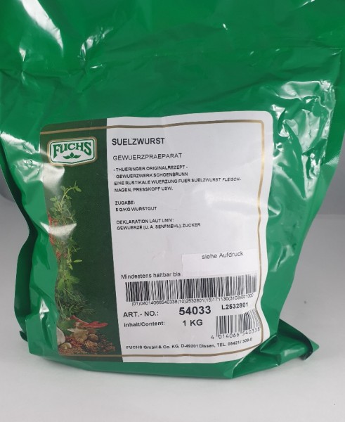 Sülzwurst Presskopf Gewürz FUCHS
