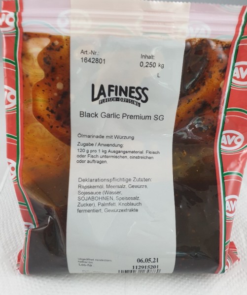 Lafiness Marinade Black Garlic Premium VE 250g AVO