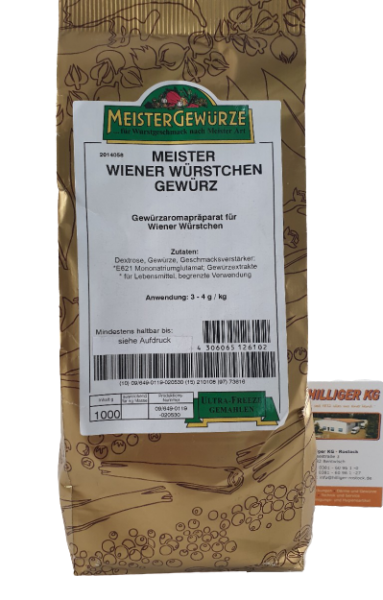 Meistergewürz Wiener Würstchen VE 1kg