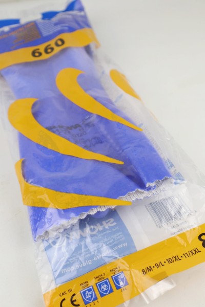 Arbeitshandschuhe Blau wasserdicht Chemikalienresistenz ohne Nähte