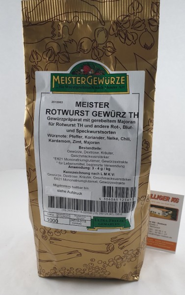 Meistergewürz Thüringer Rotwurst VE 1kg