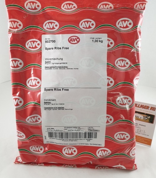 Spare Ribs Free Würzmischung #502700 AVO 1kg