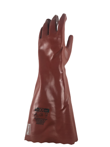 Handschuh PVC rot 45cm lang VE 1 Paar