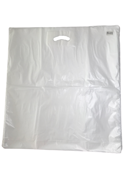 Mehrweg Tragetasche weiß 55x60+5cm LDPE-COEX 50µ 250 St.