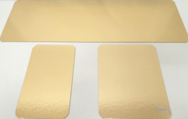 Lachsbretter Aufschnittbrett Gold/Silber Platte VE 100St.