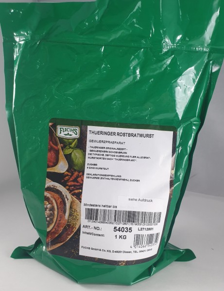 Thüringer Rostbratwurst Gewürz FUCHS VE 1kg