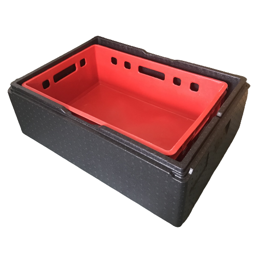 Isolier-Transportbehälter PREMIUM Plus Thermo Future Box mit Deckel schwarz versch. Größen