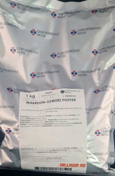 Makrelen Aufstreu Gewürz Pfeffer Räuchergewürz Fischgewürz NESSE 1kg