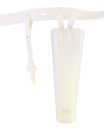 Messertasche Köcher für 4 Messer und Wetzstahl mit Gürtel weiß Kunststoff Köcher Messertasche Köcher für 4 Messer und Wetzstahl mit Gürtel weiß Kunststoff Köcher