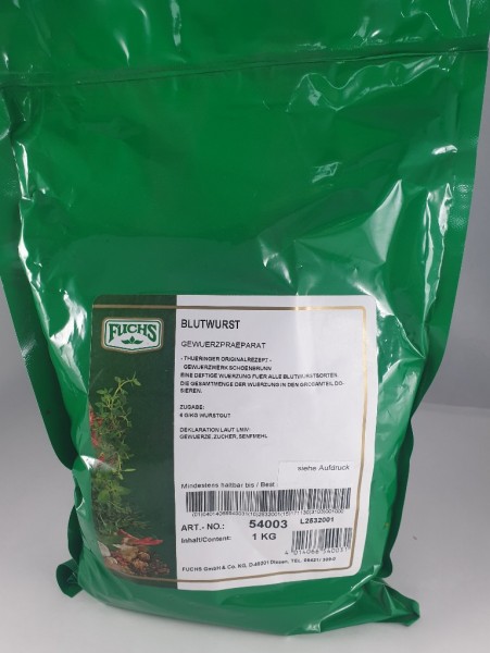 Blutwurst Gewürz FUCHS VE 1kg