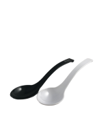 Salatlöffel weiß und schwarz Länge 24cm Salatlöffel weiß und schwarz Länge 24cm