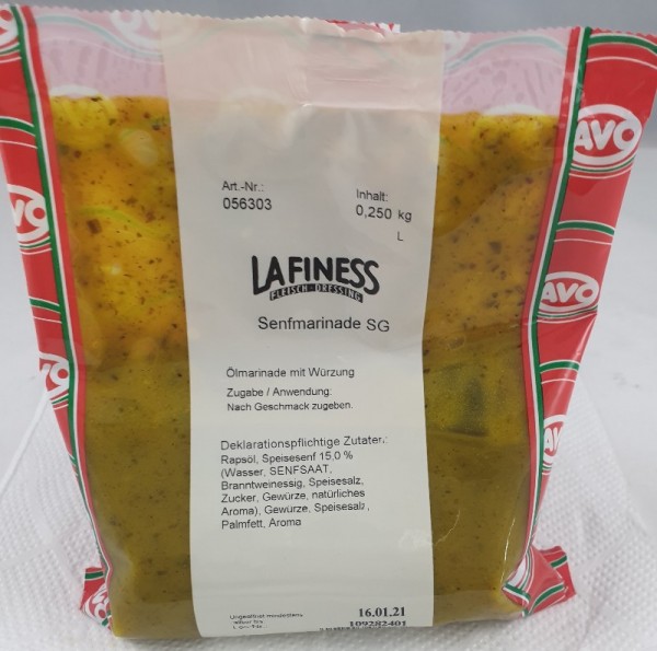 Lafiness Marinade Senf VE 250g AVO