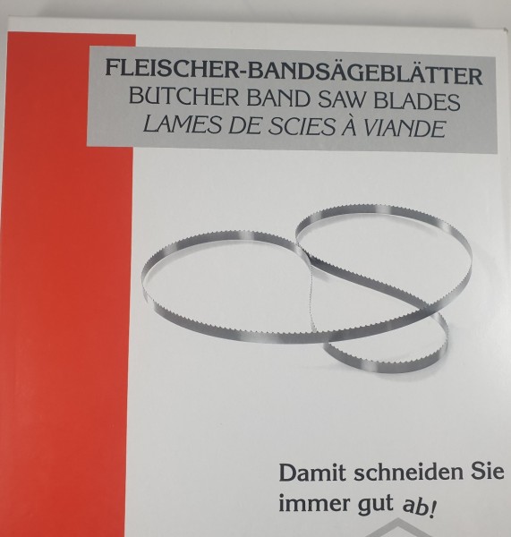 Bandsägeblätter für Fleischer Bandsäge rostfrei verschiedene Längen Pk. 3 Stück